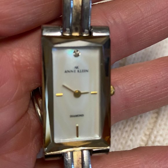 authentic diamond , pearl faced,  bracelet Anne Klein watch main image 5